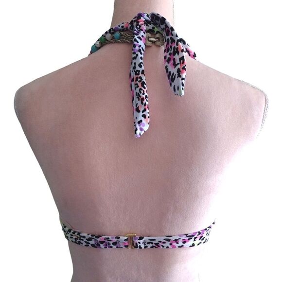 Victoria's Secret 2012 Bombshell Neon Animal Print Extra Lift Bikini Top 32C - Picture 8 of 11